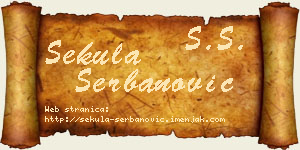 Sekula Šerbanović vizit kartica